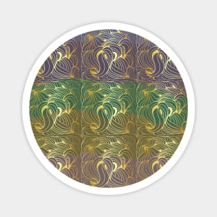 Gold Lines Pattern Design Magnet